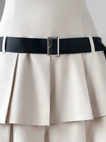 SHEIN EZwear Damen Große Größen Mode Sommerkleid in Apricot mit Falten und ärmellos