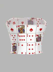 SHEIN ICON Áo croptop in hình bài thời trang mùa hè - Nhiều màu - Xem 2