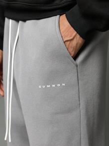 SUMWON Premium Cozy Wide Leg Casual Sweatpants Athletic Jogger Lounge Pants Active Wear Loungewear Winter Comfort Leisure Bottoms - Grey - View 5