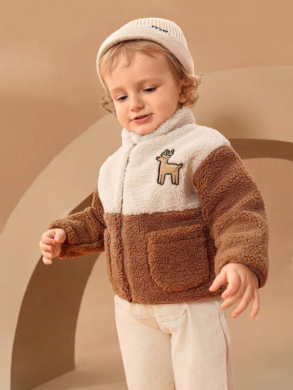 SHEIN Baby Boys Plus Fleece Thick Coats