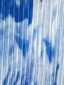 Celure 大码女式扎染印花松紧腰鱼尾裙 - 藍色 - 查看 3