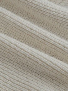 SHEIN MOD 圆领装饰3D花卉杏色毛衣，秋冬毛衣，优雅毛衣，约会装，冬季上衣，保暖，冬季女装 - 杏色 - 查看 5