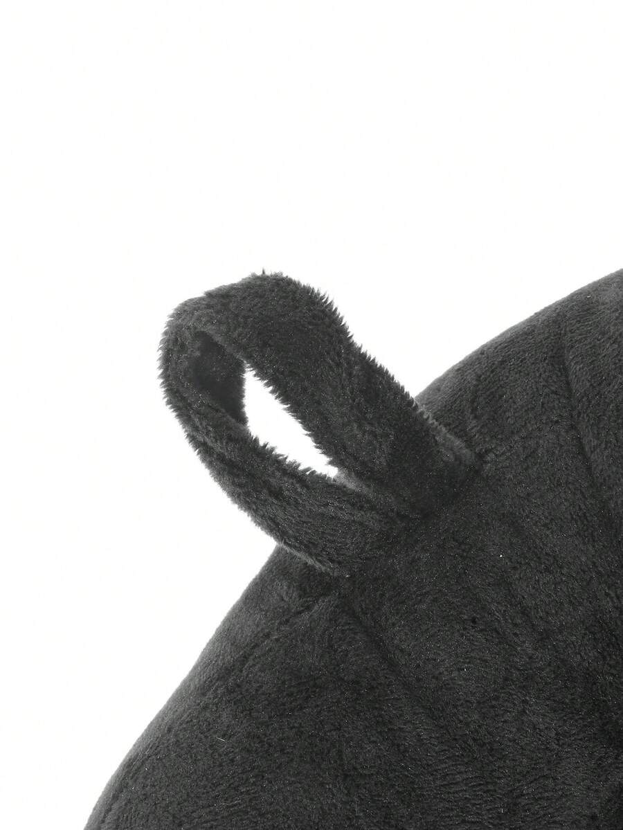 Dark Gray HighSupport Camel Hump UShaped Neck Pillow With Embroidery