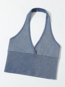 1 bộ đồ lót hở lưng hiệu ứng denim liền mạch gợi cảm cho nữ - Màu xanh lam - Xem 7
