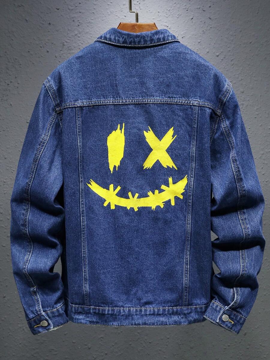 Manfinity Homme 男士海军蓝水洗牛仔宽松休闲夹克