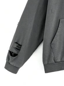 NEON BLANC 男士针织宽松休闲连帽毛衣，适合秋冬季 - 黑色 - 查看 9