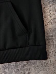 Teen Boy Creative Christmas Santa Claus Print Hooded Sweatshirt, Autumn