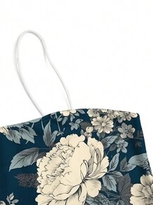 Pati Paints Artist Women's Slim-Fit Floral Print Spaghetti Strap Cami Midi Dress, Vacation Wear, Mature Style, For Thanksgiving - Multicolor - View 4