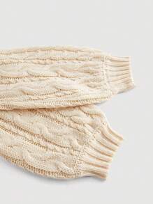 SHEIN MOD Áo len dệt kim cổ điển hở vai mùa đông màu trắng cho nữ, áo cướp biển, quần áo Hippie, áo nữ, váy len nữ - trắng - Xem 6