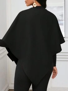 SHEIN Lady Veste chale structurée avec nœud papillon à la taille pour femme