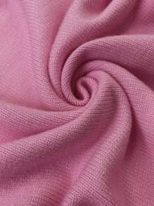 SHEIN Clasi Suéter elegante de unicolor con mangas raglán para mujer, otoño e invierno