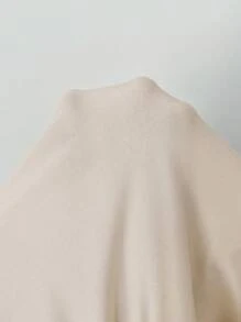 Flirla Vestido mini elegante con bajo en forma de flor para mujeres, otoño - Albaricoque - Ver 7