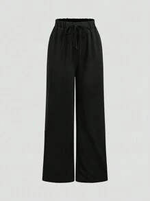 TaskEZ Bộ quần áo y tá Scrub Bộ đồng phục y tá Scrub màu đen cổ chữ V tay ngắn 4 túi quần dài thường ngày cạp chun - màu đen - Xem 3