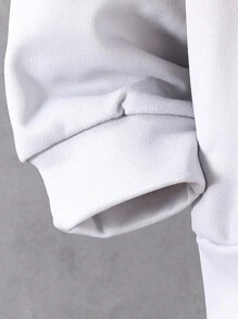 SHEIN 2 piezas Conjunto informal de sudadera y pantalón de chándal con cuello redondo en degradado para niño joven, otoño
