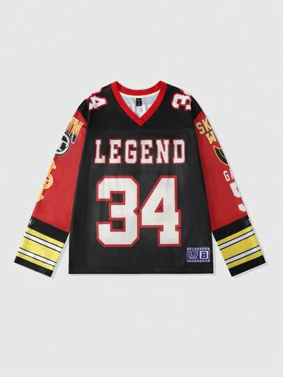 Street Life Herren Mesh Paneel Langarm Sportshirt