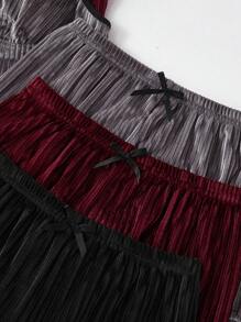 6pcs Solid Color Velvet Cami Top & Shorts Set Cozy Outfit, Fall Winter Clothes, Fluffy Pajama