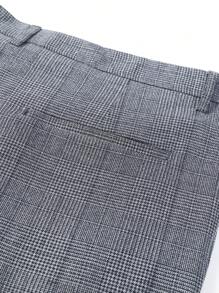 Manfinity Mode Herren Business Lässig Anzug Set in Große Größen mit kariertem Revers, Einreiher Sakko und Hose