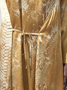 SHEIN Maija 秋季新品 返校/派对优雅金属蛇皮图案女式迷你连衣裙 - 彩色 - 查看 3