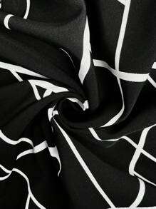 SHEIN Clasi Plus Size Casual Commuting Daily Loose Long Sleeve All-Over Print Shirt, Autumn