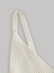 SHEIN MOD 女士针织杏色紧身长裙，带 3D 花卉装饰、优雅连衣裙、派对连衣裙、毛衣裙 - 杏色 - 查看 4