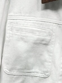 Manfinity Homme Men's Beige Denim Casual Jacket - Beige - View 9