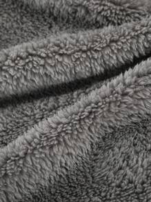 Manfinity Hypemode Men's 3d Ear Hooded Long Sleeve Fleece Pullover - Grey - View 6