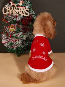 PETSIN Sudadera de felpa con diseño navideño para mascotas