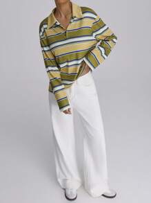 Forever 21 Fall Women Outfits Women Dress Shirts Women Outfits Fall Clothes Women Costumes Women Stripe Pattern Tops - Multicolor - View 4
