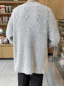 Claim Dot Cardigan Simples com Botões para Homens