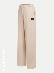 SHEIN Pantalon de survêtement confortable, polyvalent, de style décontracté et pour sports de plein air, pour adolescentes - Kaki - Voir 6