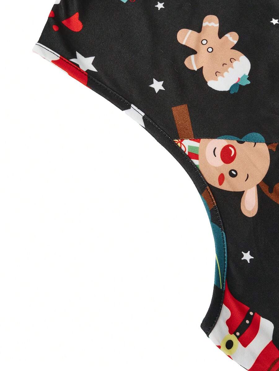 SHEIN Clasi Plus Size Women Christmas Knit Digital Print Fitted