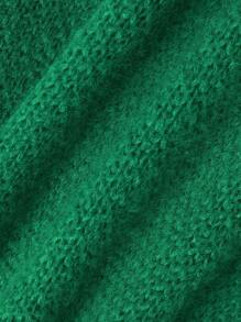 Suéter navideño a juego en familia con diseño de parches cuadrados, motivo de estrellas y copos de nieve, para niña joven, otoño/invierno (4 piezas se venden por separado) - Verde - Ver 6