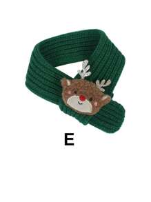 PETSIN 1 chiếc khăn len Giáng sinh cho thú cưng, thiết kế hoạt hình tuần lộc và người tuyết dễ thương, khăn choàng cổ ấm áp cho mèo và chó - Nhiều màu - Xem 4