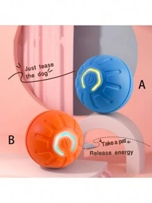 PETSIN Quà tặng cho người yêu mèo/chó và mẹ của chó/mèo thích quả bóng đuổi bắt lăn điện, đồ chơi cao su bền - Nhiều màu - Xem 2