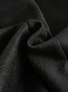 SHEIN MOD Camisa holgada casual de talla grande con amarre delantero de unicolor