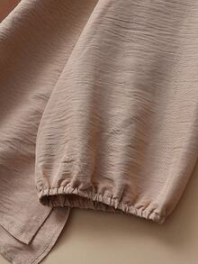 Linhara Plus Size Women's Long Sleeve Loose Retro Blouse Fall Cloth For Women - Apricot - View 4