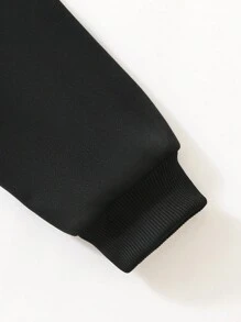 SHEIN Tween 女童字母印花连帽长袖运动衫