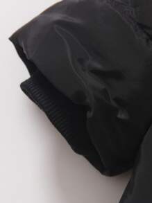 SHEIN Genkimix Kids 2pcs/Set Young Boy Thermal Lined Windproof Hooded Padded Coat, Warm Padded Coat With Pockets Young Boy Winter Coattoddler Winter Coat BoyYoung Boys Coat WinterYoung Boys Coatbaby Boy Winter Coat - Black - View 6