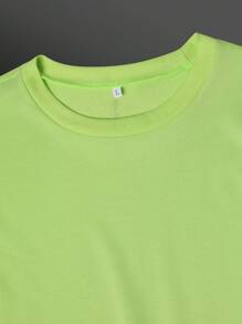 Gym Rark Boyfriend Style Men's Casual Solid Color Round Neck Sweatshirt Compression Shirt Men - Green - View 5