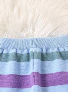 Baby Boys Knit Pants, Thick & Comfortable, Warm For Autumn & Winter, Cartoon Pattern, Cute & Fashion , Suitable For Daily Wear, Indoor, Outdoor & Travel, For Christmas