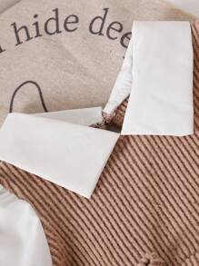 SHEIN Vintaside Kids Bộ đồ trang trí nơ cho bé gái dài tay 2 trong 1 áo và quần ống loe dễ thương, mùa thu - Nhiều màu - Xem 5