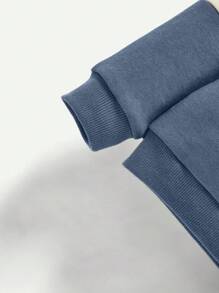 Cozy Pixies 2 pezzi Set di felpe girocollo per neonato con stampa di animali dei cartoni animati e colori a contrasto