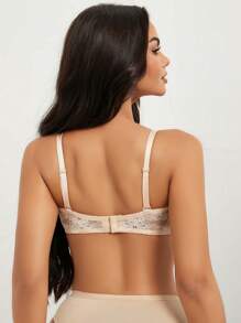 1pc Lace Front Closure Underwire Bra For Women