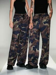 Manfinity VCAY 男士针织松紧腰休闲直筒裤，适合春夏季 - 彩色 - 查看 2