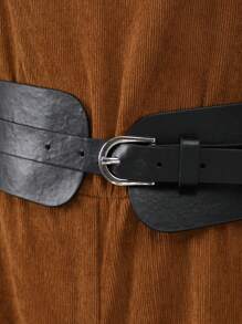 青少年女孩休闲圆领灯笼袖阔腿连体裤，秋季 - 摩卡棕 - 查看 5