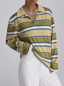 Forever 21 Fall Women Outfits Women Dress Shirts Women Outfits Fall Clothes Women Costumes Women Stripe Pattern Tops - Multicolor - View 1