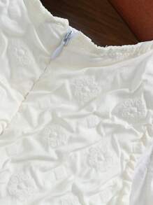 2pcs Baby Girl Casual Elegant Turtleneck Cashmere-Blend Sweater And Embroidered Dress Set, Autumn/Winter - Beige - View 5