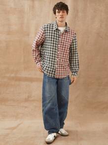 Men Premium 91% Cotton Denim Utility Barrel Leg Jeans - Medium Wash - View 3