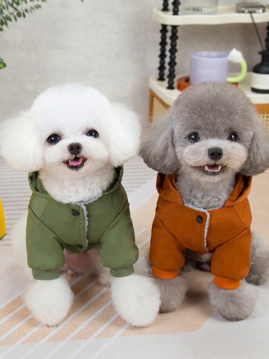 PETSIN Military Green Waterproof Quilted Thick Warm Leash Attachment