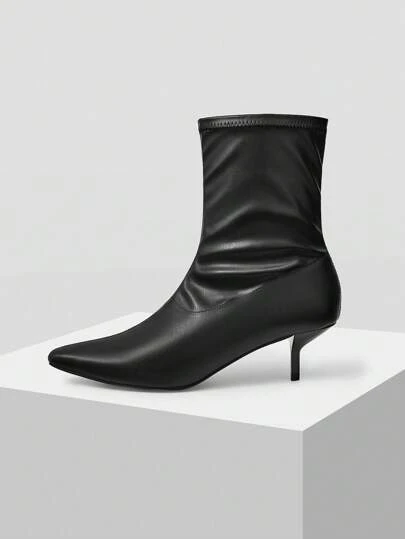 WOMEN'S FASHION COMMUTING MINIMALIST STILETTO HEEL POINTED TOE ANKLE BOOTS